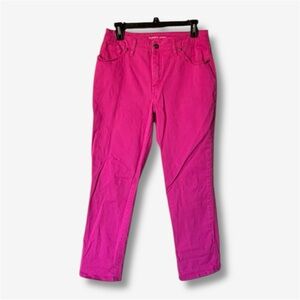 Style & Co Curvy Capri Hot Pink Cropped Pants Bright Colored Womens Size 8